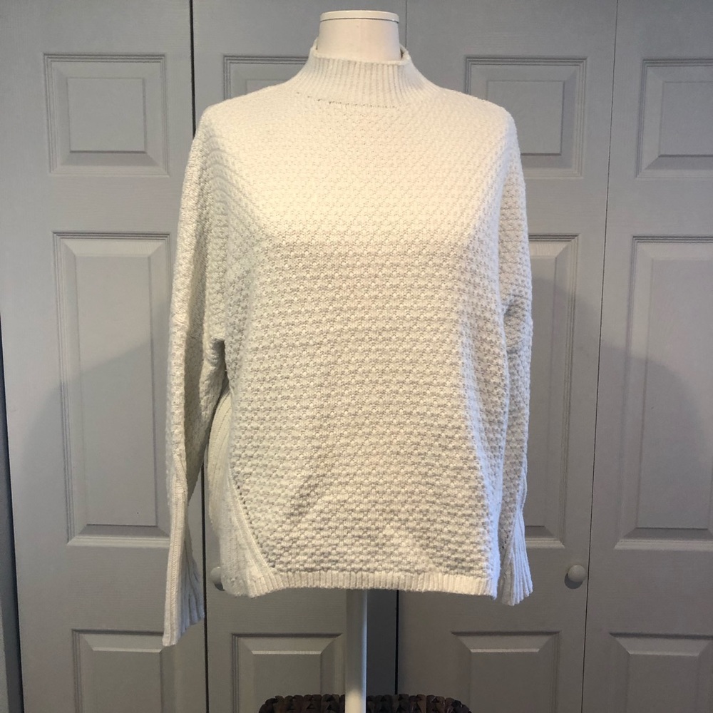 LOFT Cream Mock Turtleneck Sweater